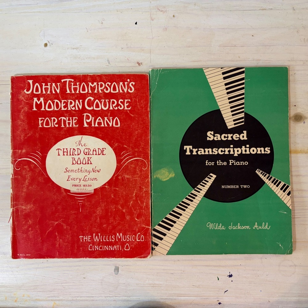 2 Vintage Piano Instructional books Mid Century Classic Arrangements